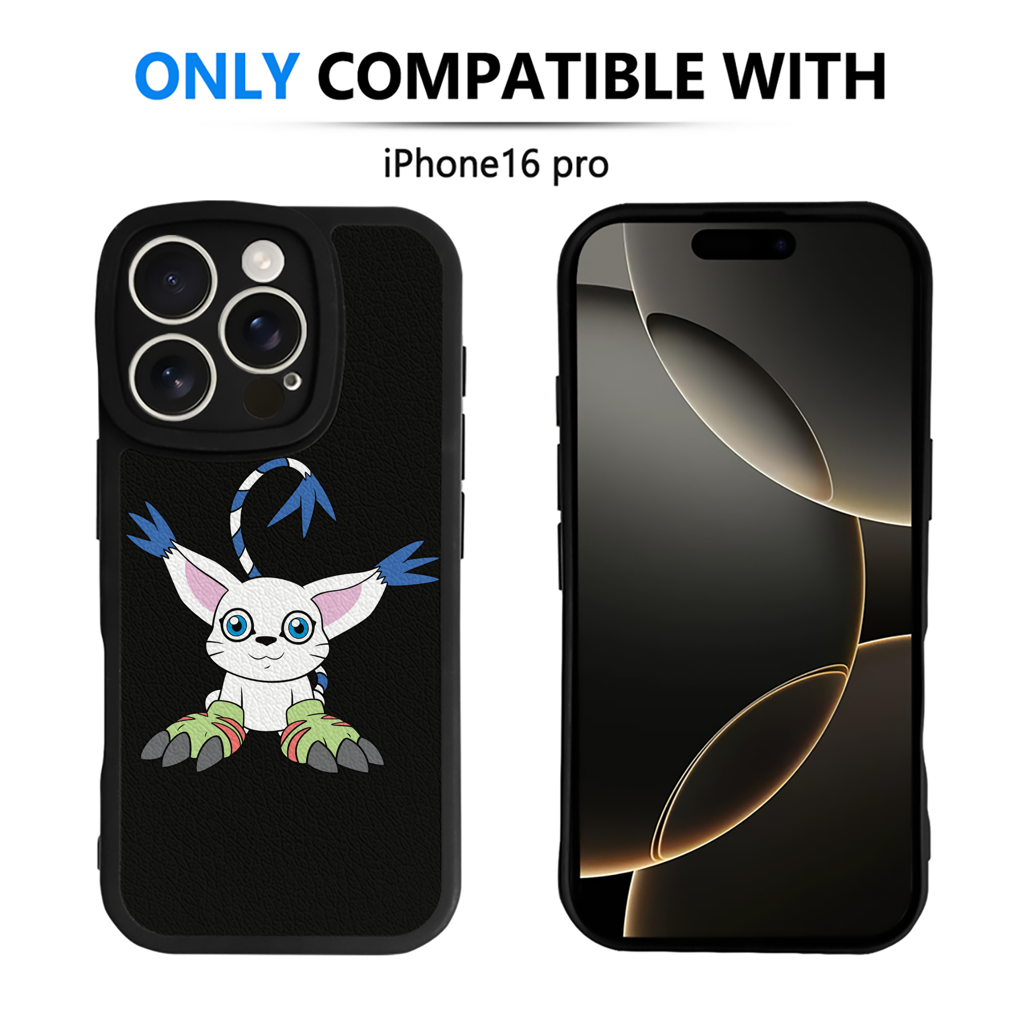 （画像用） Digimon デジタルモンスター/デジモン 【iPhone 16シリーズ対応】シリコンスマホケース（レザー調） 材質：シリコン